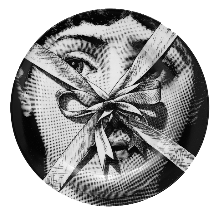 Декоративная тарелка Fornasetti 171 Черный Декоративная тарелка Fornasetti 171 Черный в Ростове-на-Дону | Loft Concept