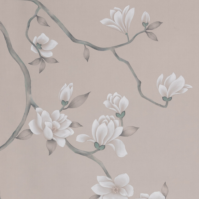    Magnolia Canopy Original colourway on Almost Mauve dyed silk with embroidery   -- | Loft Concept 