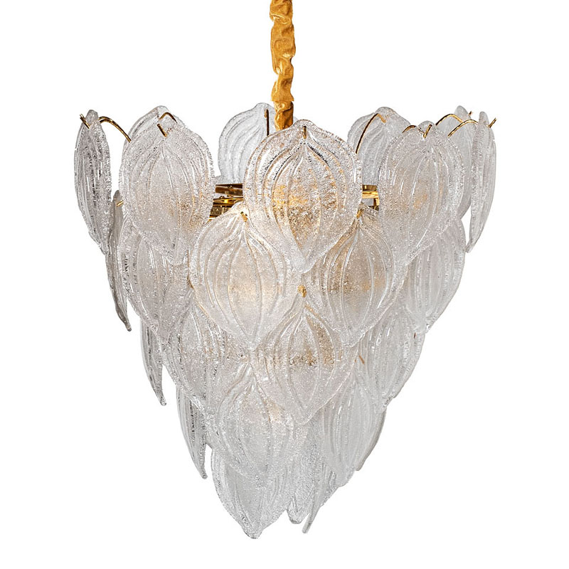  Textured Glass Chandelier Petal 10    -- | Loft Concept 