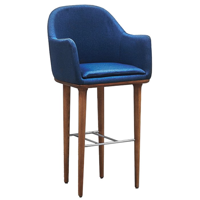   Bar stool with soft armrests Navy blue    -- | Loft Concept 
