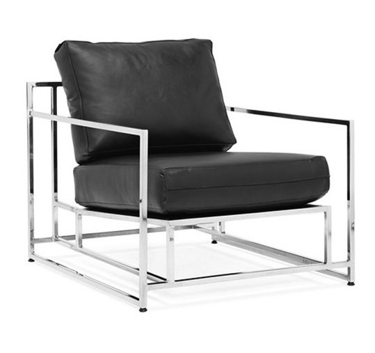  Black Calfskin Armchair   -- | Loft Concept 