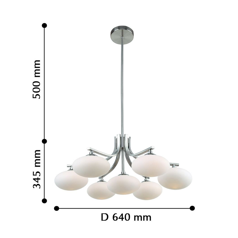 Люстра с овальными белыми плафонами Mushrooms Lamp в Ростове-на-Дону