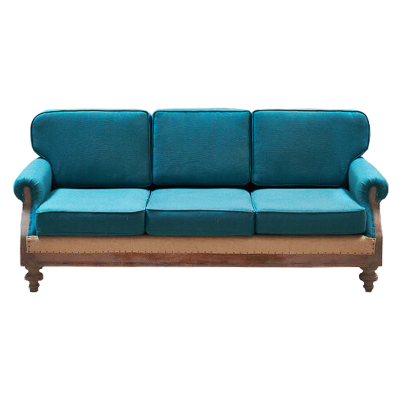  Deconstructed Sofa turquoise Linen triple  ̆  -- | Loft Concept 