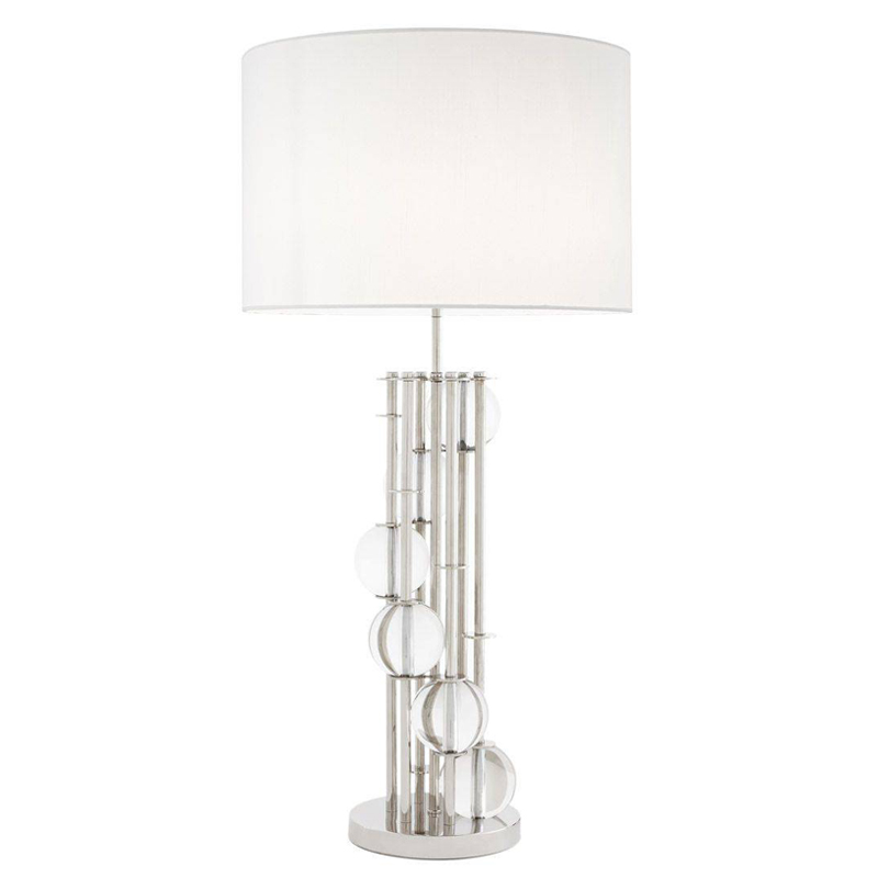   Eichholtz Table Lamp Lorenzo Nickel & white     -- | Loft Concept 