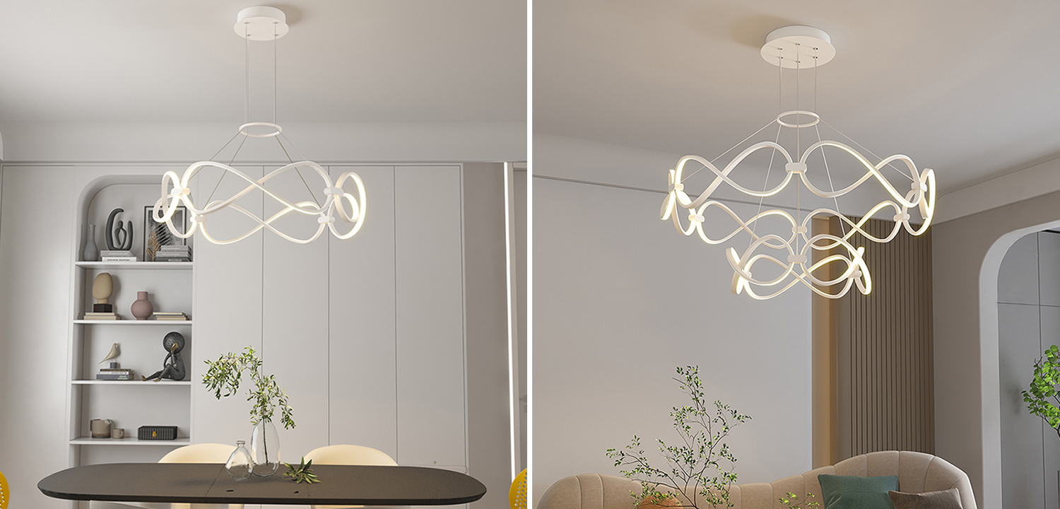 Кольцеобразная Люстра FORLI BW Белый цвет - фото