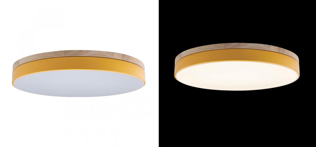 Потолочный светильник Wooden Wheels Yellow диаметр 50 - фото