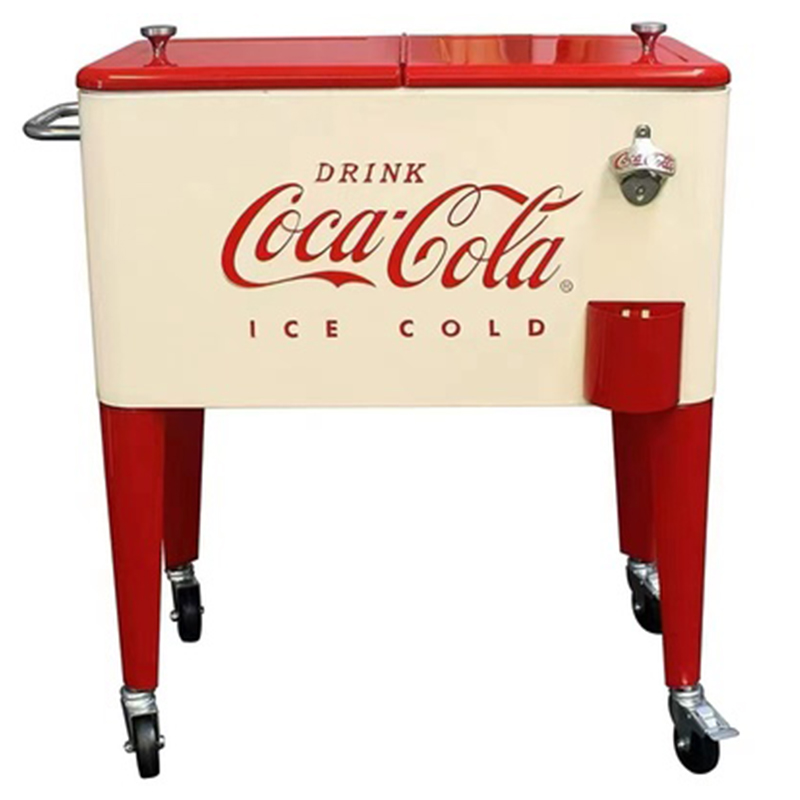  Retro Metal Coca-Cola Cooler  (Red)   -- | Loft Concept 