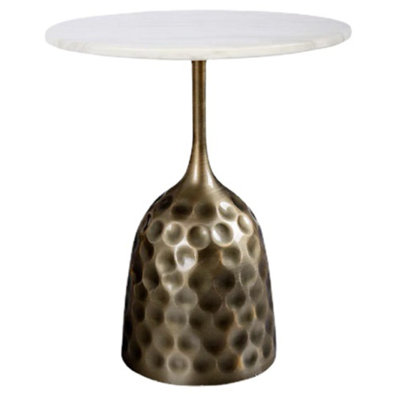   Cluster Surface Bronze White Stone Side Table     -- | Loft Concept 
