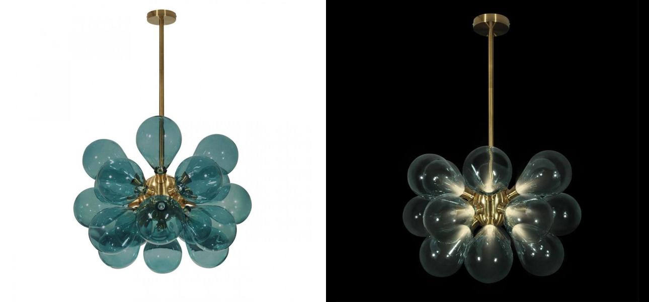 Люстра Simonet Chandelier Blue 55 см - фото №1