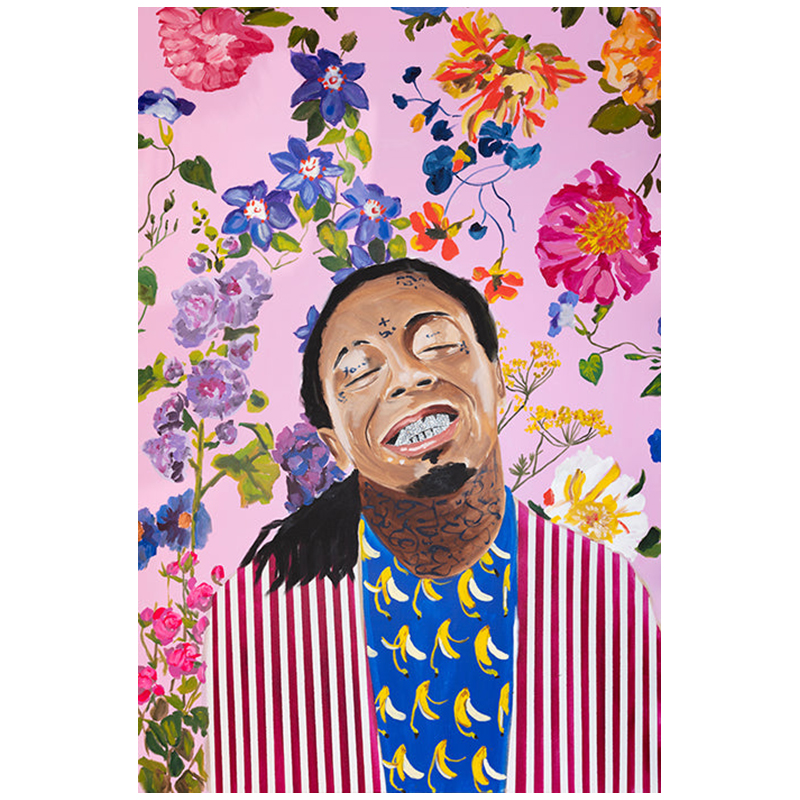  Lil Wayne with Floral Background   -- | Loft Concept 