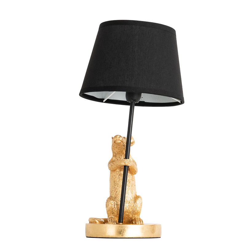   Gold Mouse holding a black lamp    -- | Loft Concept 