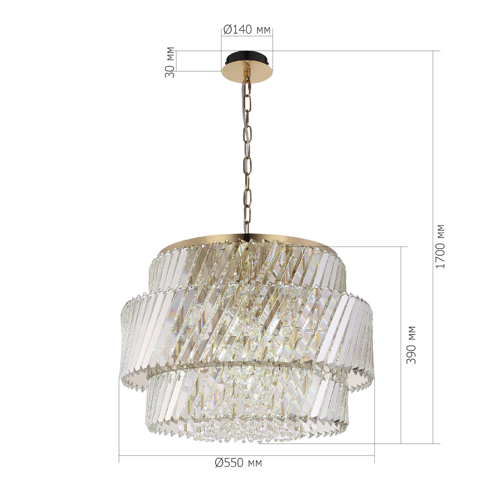 Люстра круглая в классическом обрамлении Light Connoisseurs Beauty в Ростове-на-Дону