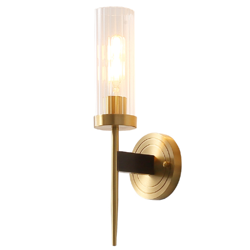 Бра European Modern Living Room Wall Lamp ALOUETTE SCONCE Латунь Прозрачное Стекло в Ростове-на-Дону | Loft Concept 