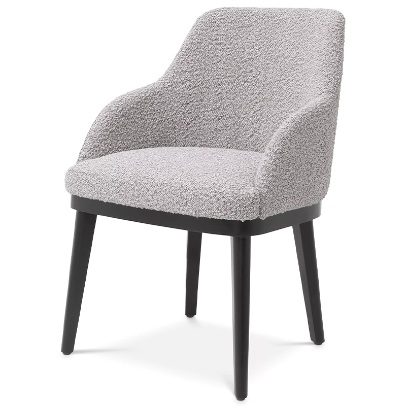 Стул Eichholtz Dining Chair Costa Boucle Grey Серый Черный в Ростове-на-Дону | Loft Concept 