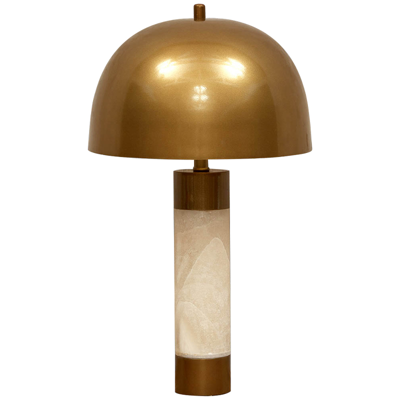 Настольная лампа с металлическим абажуром Gabriela Brass Table Lamp Латунь Бежевый в Ростове-на-Дону | Loft Concept 