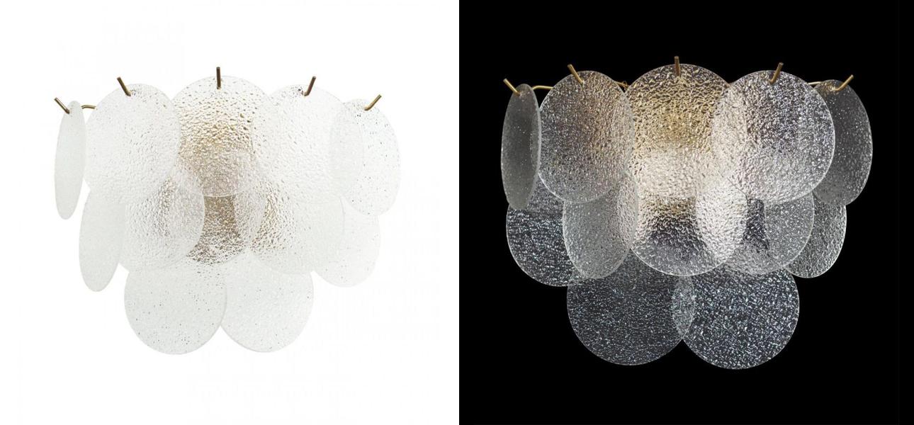 Бра Nimbus Рельефное Прозрачное стекло - фото №2