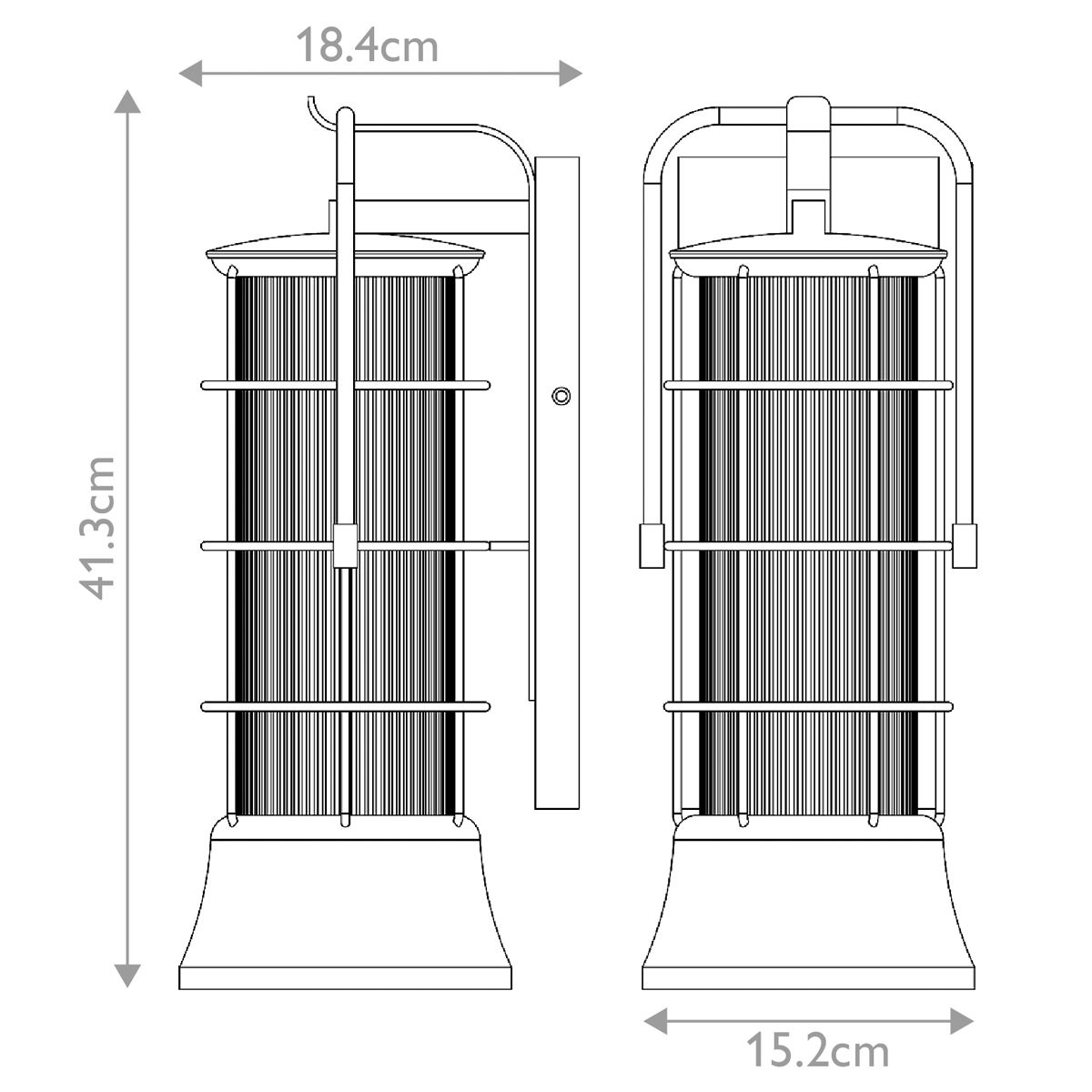 Настенный фонарь цилиндрической формы с рифленым стеклом в золотом каркасе на черном прямоугольном основании Eurofase в Ростове-на-Дону