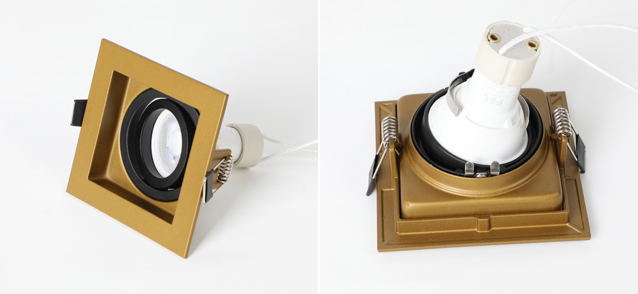 Встраиваемый спот прямоугольной формы Brassy - фото №1