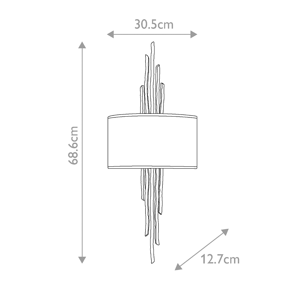 Бра с белым абажуром и элементами в виде натуральных веток Hinkley в Ростове-на-Дону