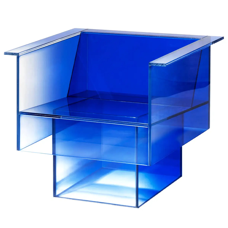  Null Blue Glass Clear Armchair by Studio Buzao   -̆  -- | Loft Concept 