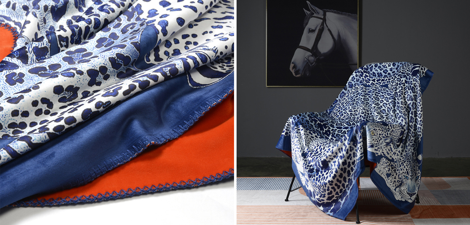 Плед Hermes Leopards Blue - фото