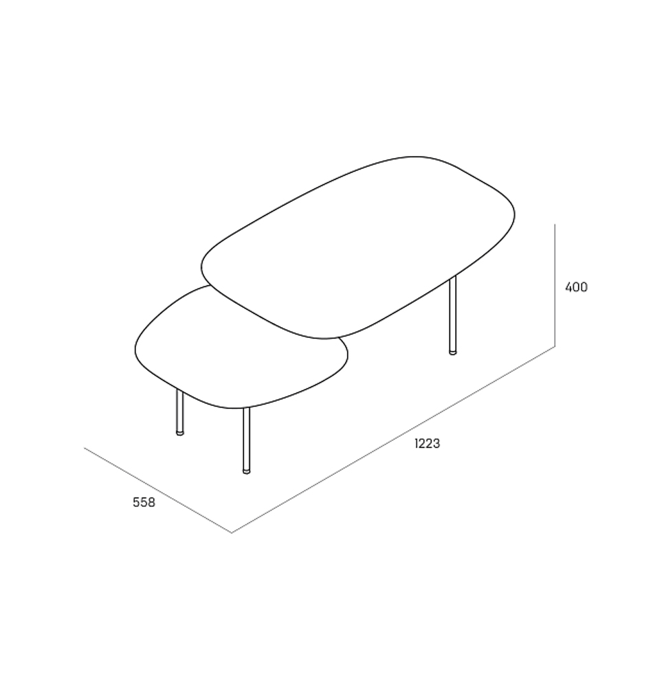 Step журнальный столик из натурального дуба и металла в Ростове-на-Дону