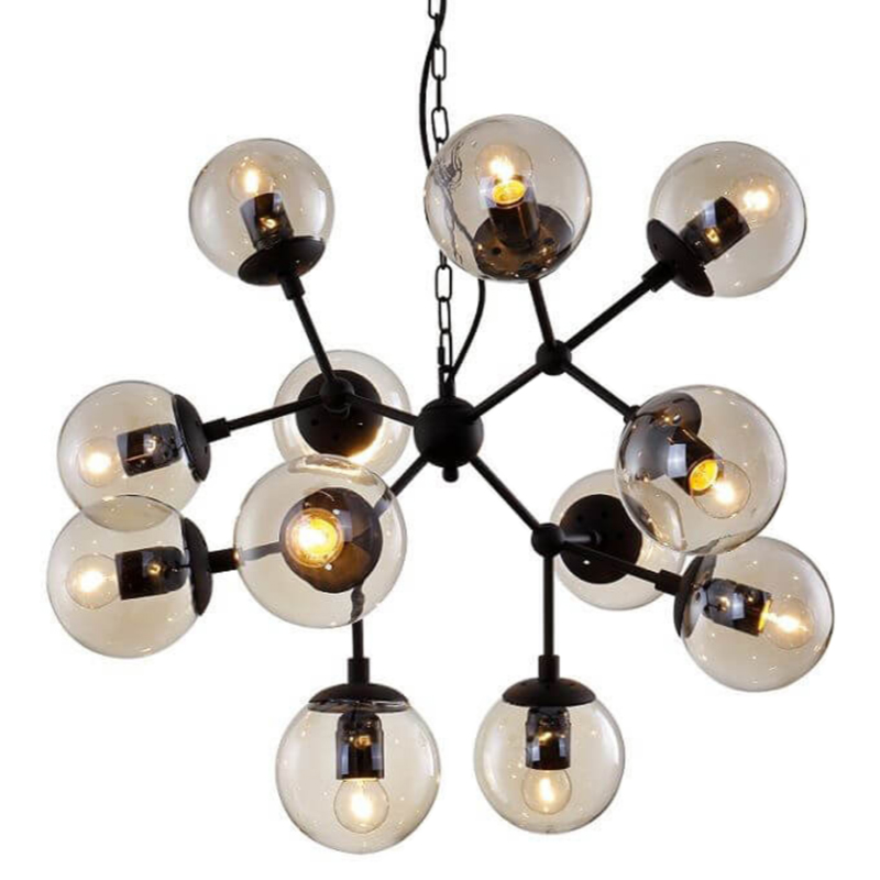  Modo Chandelier 12 Globes  (Smoke)  -- | Loft Concept 