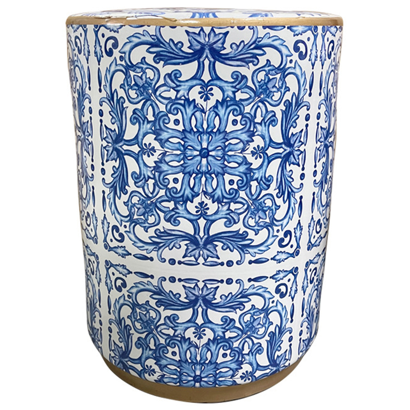   Oriental Blue and White Ornament Ceramic Stool     -- | Loft Concept 