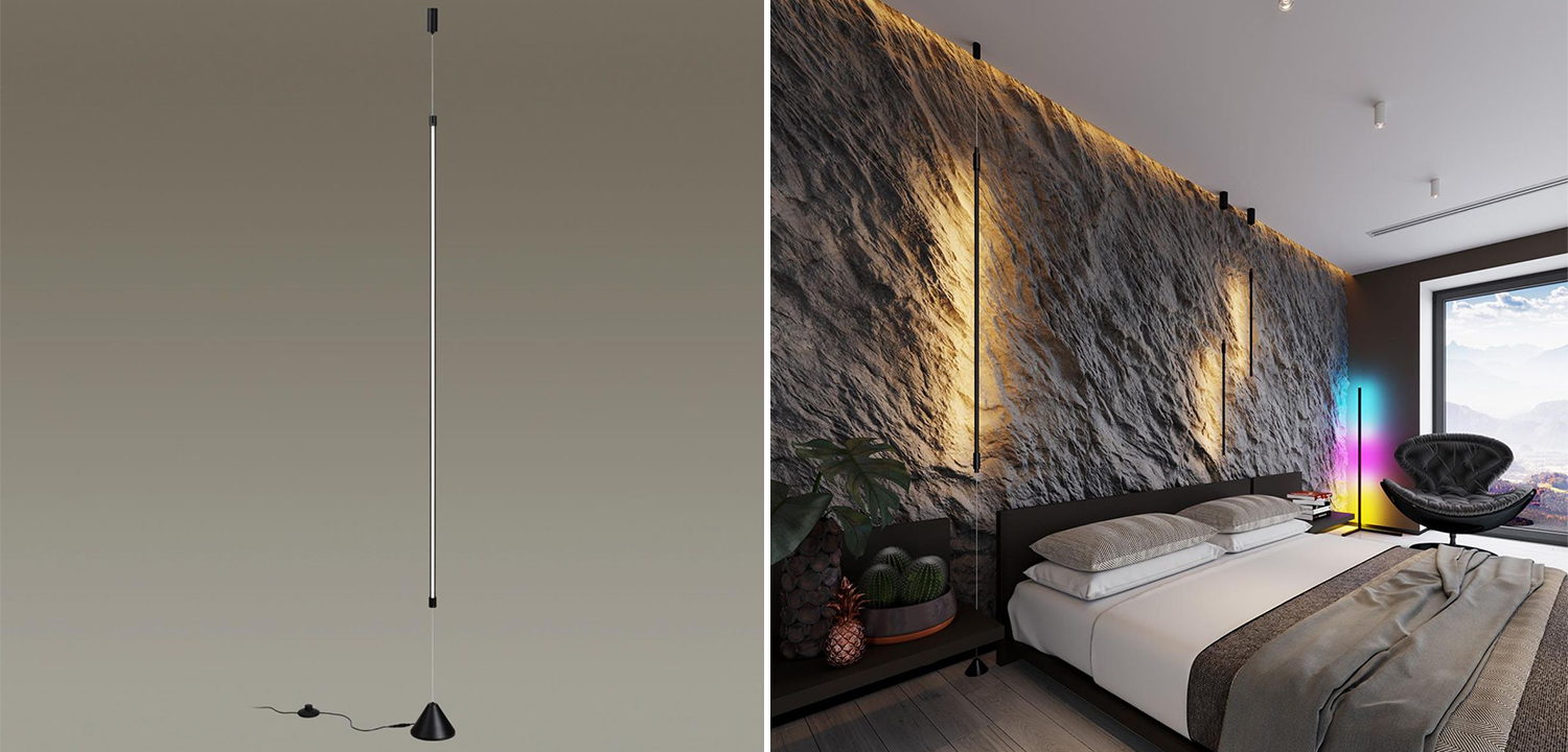 Торшер Trumpet Tube Black Thin Line - фото