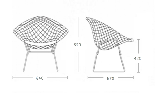 Кресло Bertoia Diamond Chair в Ростове-на-Дону