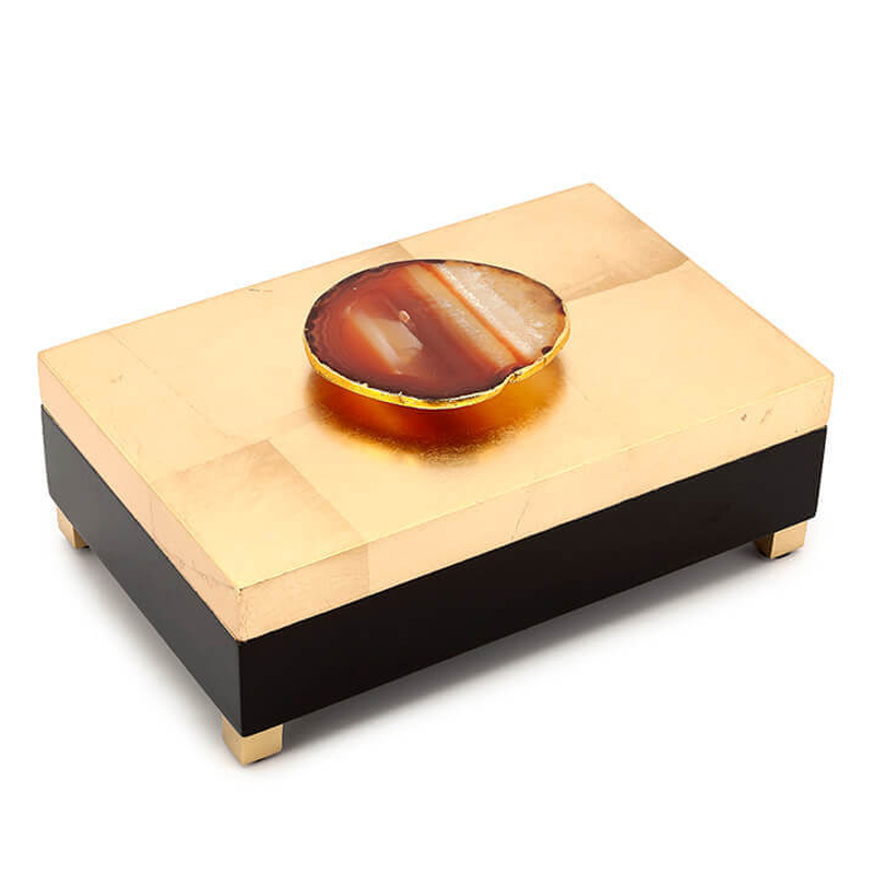  BOX KRIZIA gold with agate      -- | Loft Concept 