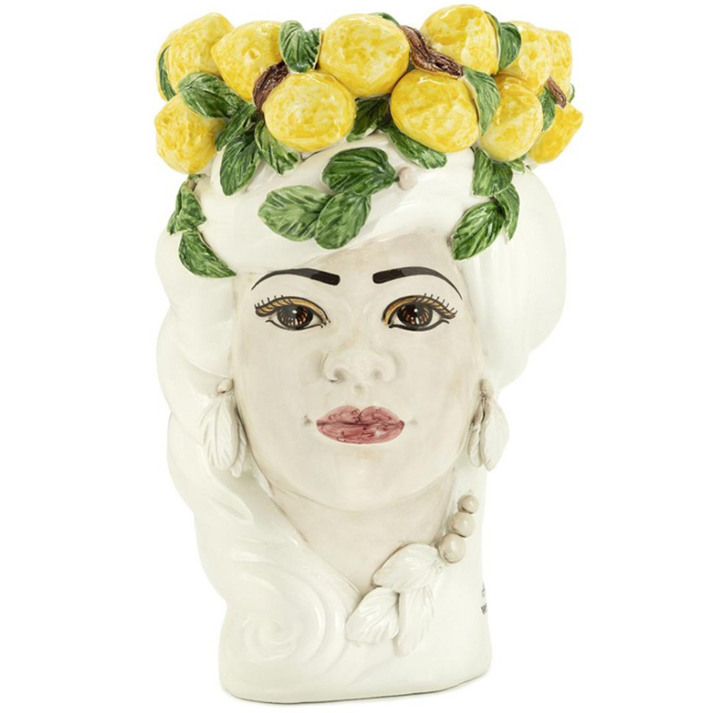  Vase Lemon Head Lady White     -- | Loft Concept 