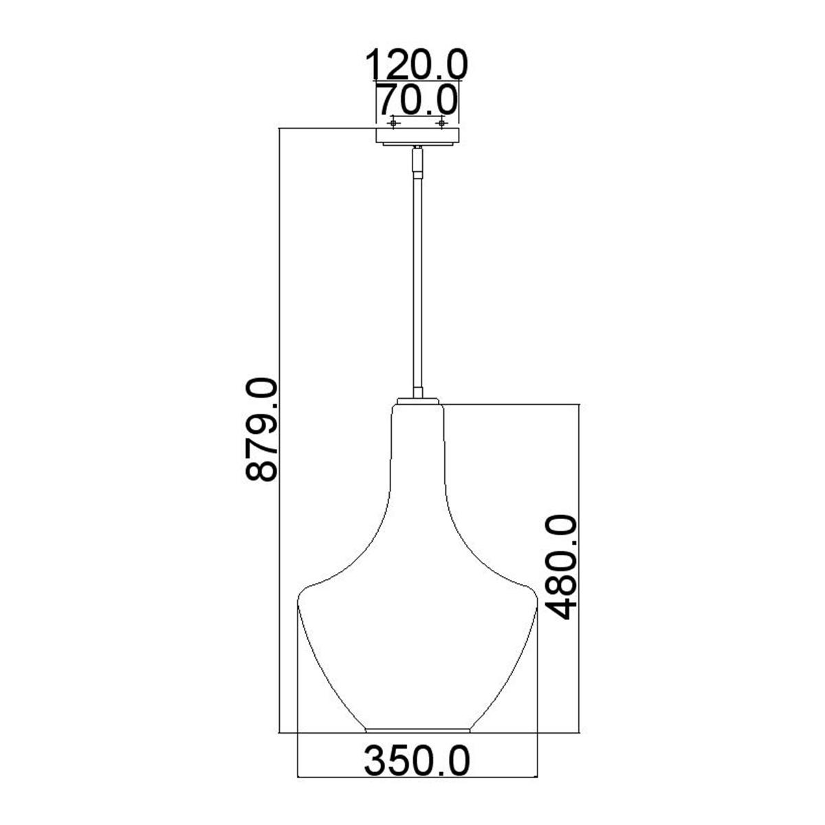Подвесной светильник прозрачный стеклянный органической формы Kichler в Ростове-на-Дону