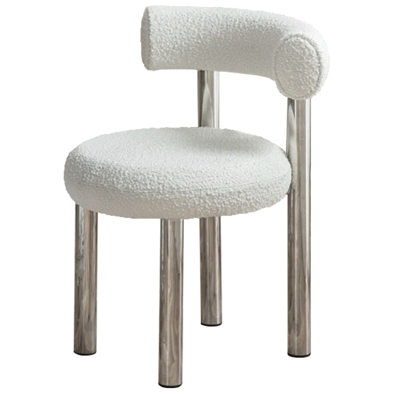 Ellias White Boucle Chair    -- | Loft Concept 