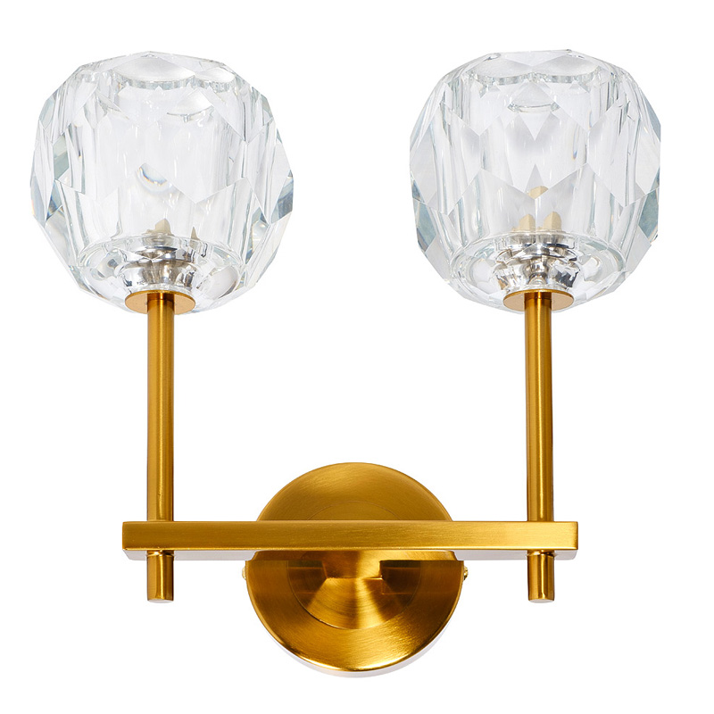 Бра RH Boule de Cristal Double Wall Lamp Gold матовое золото в Ростове-на-Дону | Loft Concept 