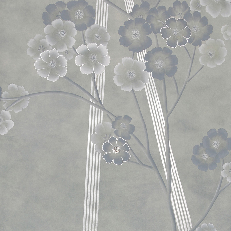    Anemones in Light Special Colourway SC-235 on grey edo painted silk   -- | Loft Concept 