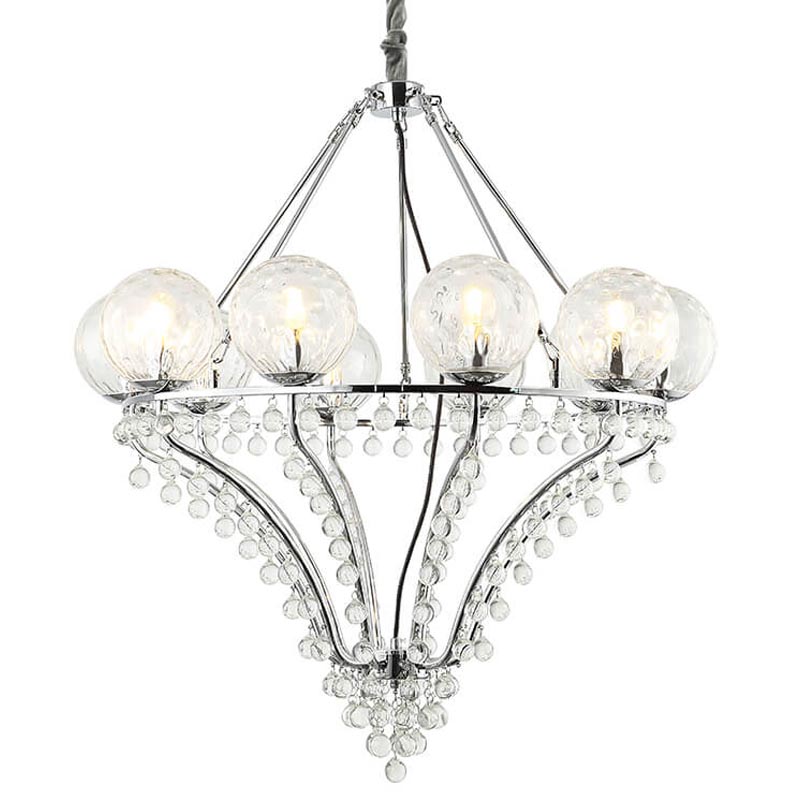 Люстра Melaine Chandelier chrome Хром Прозрачный (Transparent) в Ростове-на-Дону | Loft Concept 