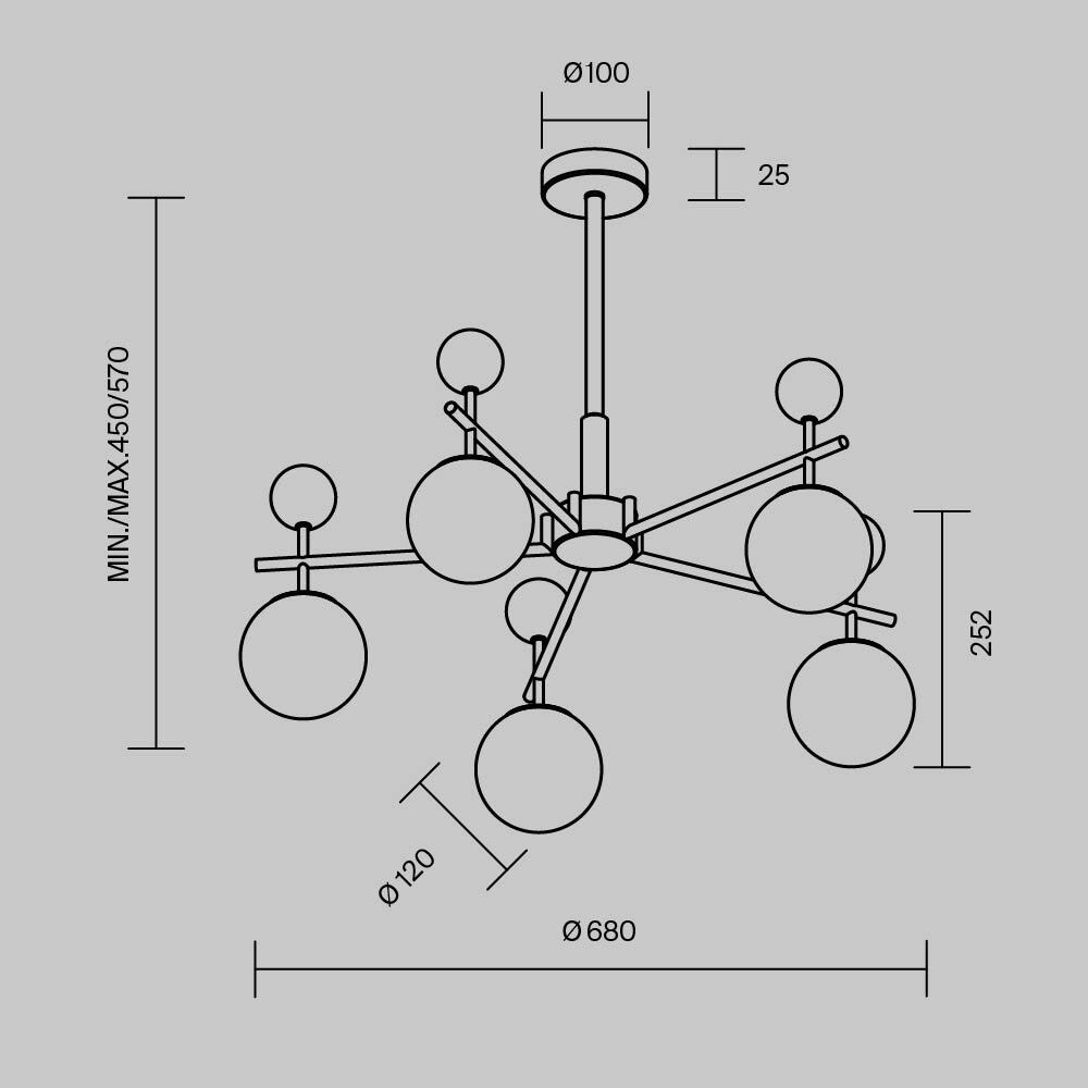 Люстра подвесная Museo G9 в Ростове-на-Дону