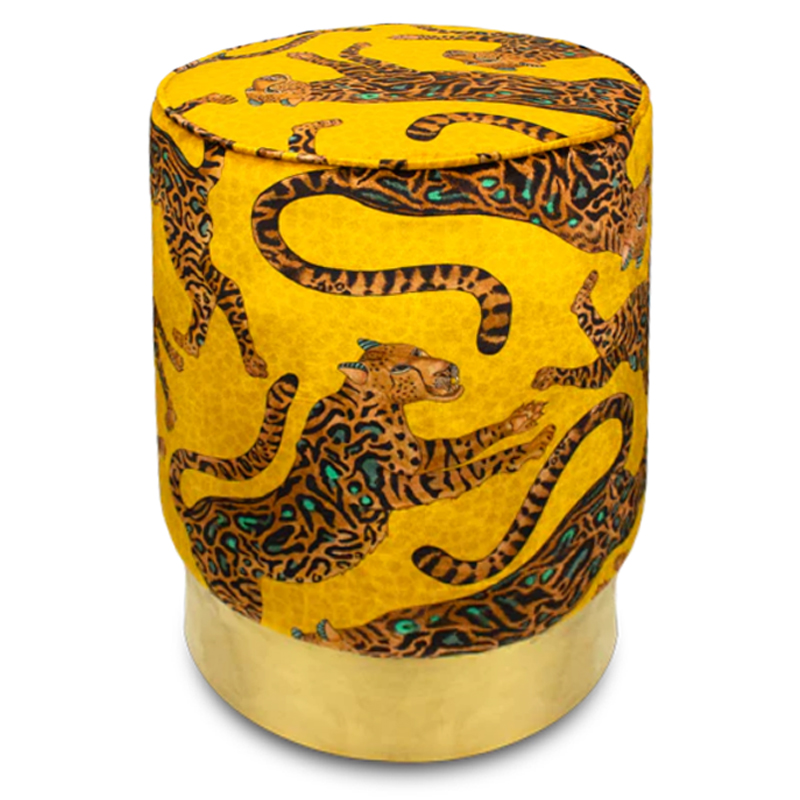    Cheetah Kings Gold Velvet Pouffe    -- | Loft Concept 