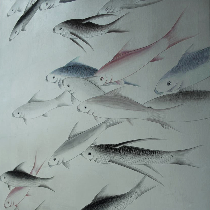  ""      Wallpaper Fish hand-painted   -- | Loft Concept 