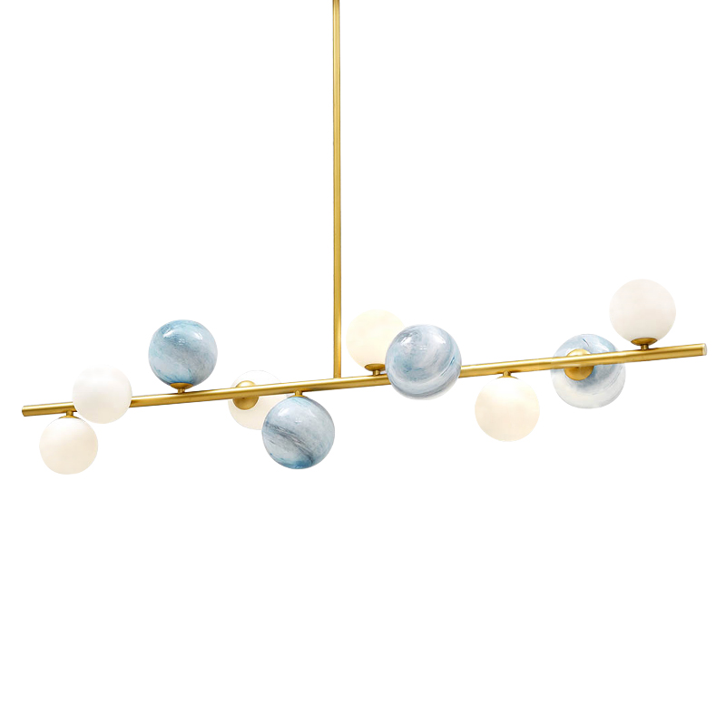  Bubble Blue White Gold Chandelier     -- | Loft Concept 