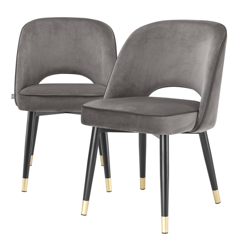     Eichholtz Dining Chair Cliff set of 2 grey     -- | Loft Concept 