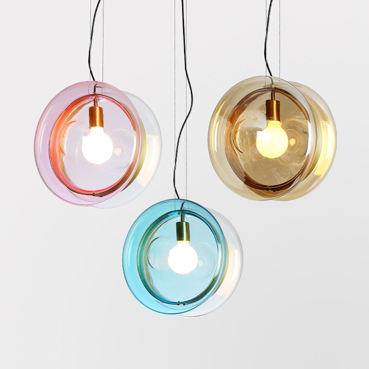   PENDANT LIGHT Bomma ORBITAL  (Transparent)  (Amber)  (Rose) ̆   -- | Loft Concept 