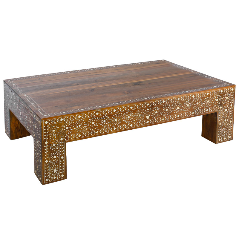   Wooden Bone Inlay Coffee Table    -- | Loft Concept 