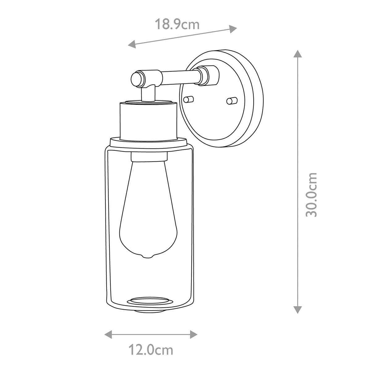 Бра с цилиндрическим прозрачным плафоном из стекла с пузырьками Elstead Lighting в Ростове-на-Дону