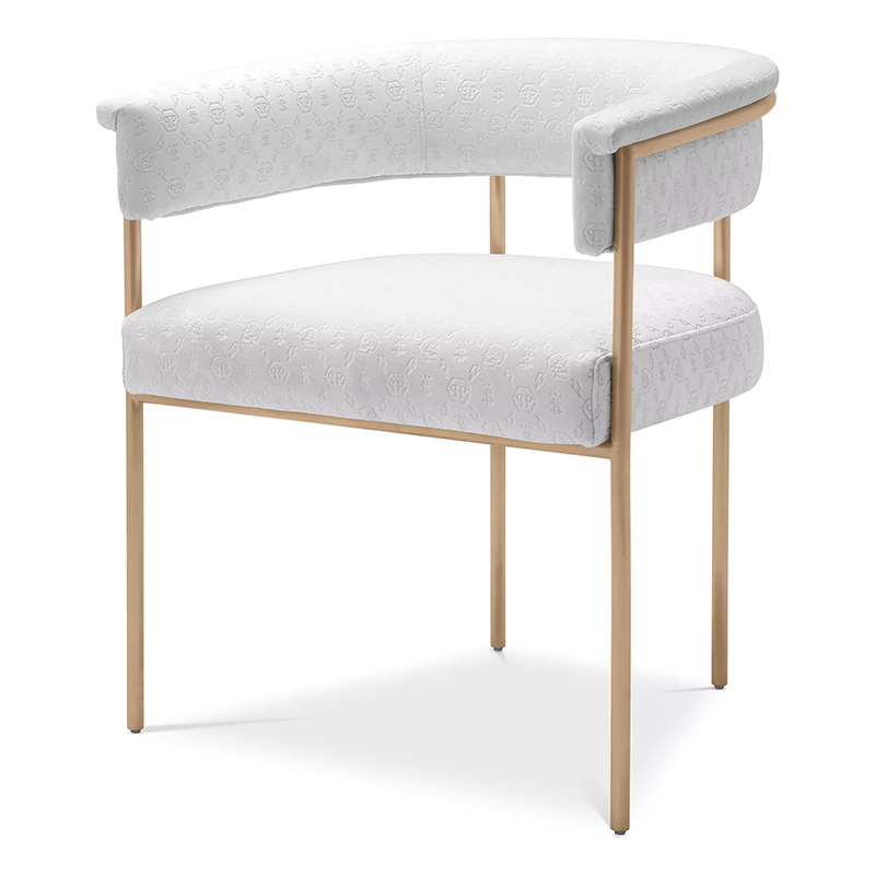  Philipp Plein Dining Chair Monogram White    -- | Loft Concept 