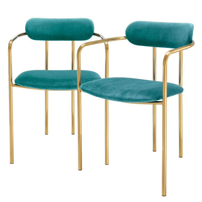     Eichholtz Dining Chair Singer set of 2 turquoise ̆   -- | Loft Concept 