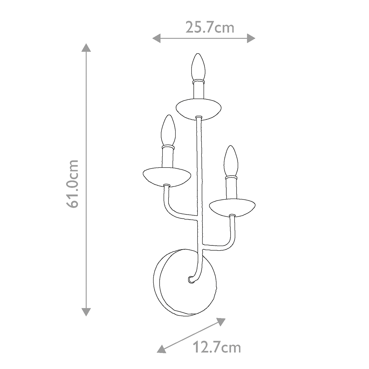Бра с 3-мя лампами в форме свеч и фактурным покрытием Feiss в Ростове-на-Дону