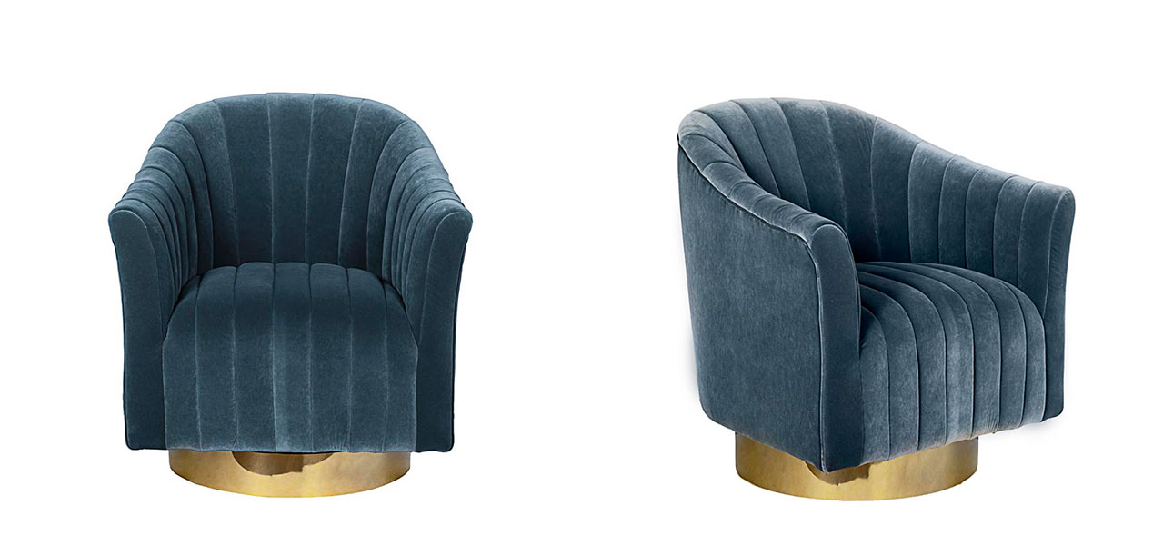 Кресло Civic Space BLUE VELOUR - фото №1