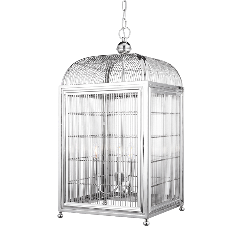 Люстра клетка Bird cage chrome Lantern Falcon Хром в Ростове-на-Дону | Loft Concept 